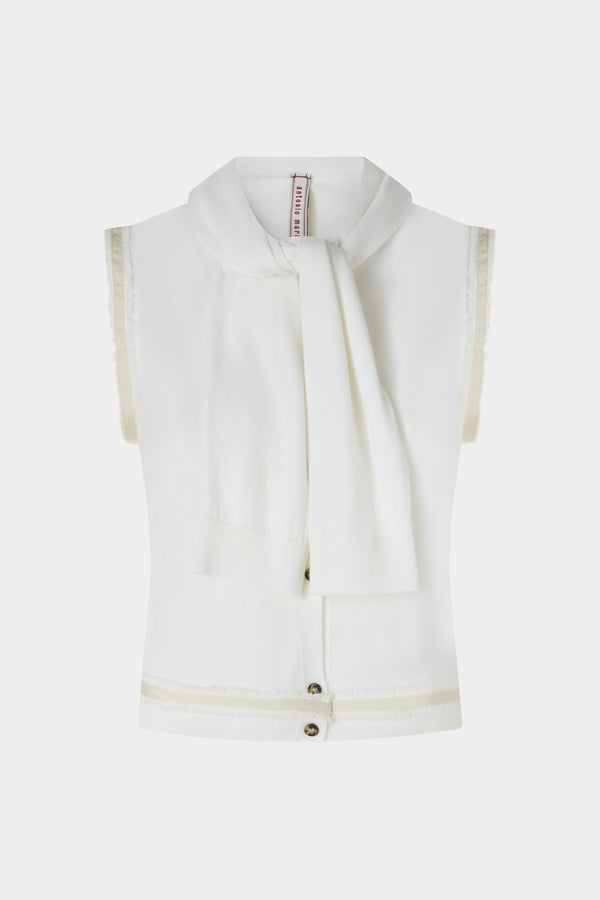 Ecrù Vest with Neck Band