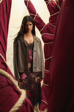 Painterly Rose Silk Slip Dress
