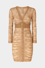 Beige Stretch Lace Dress
