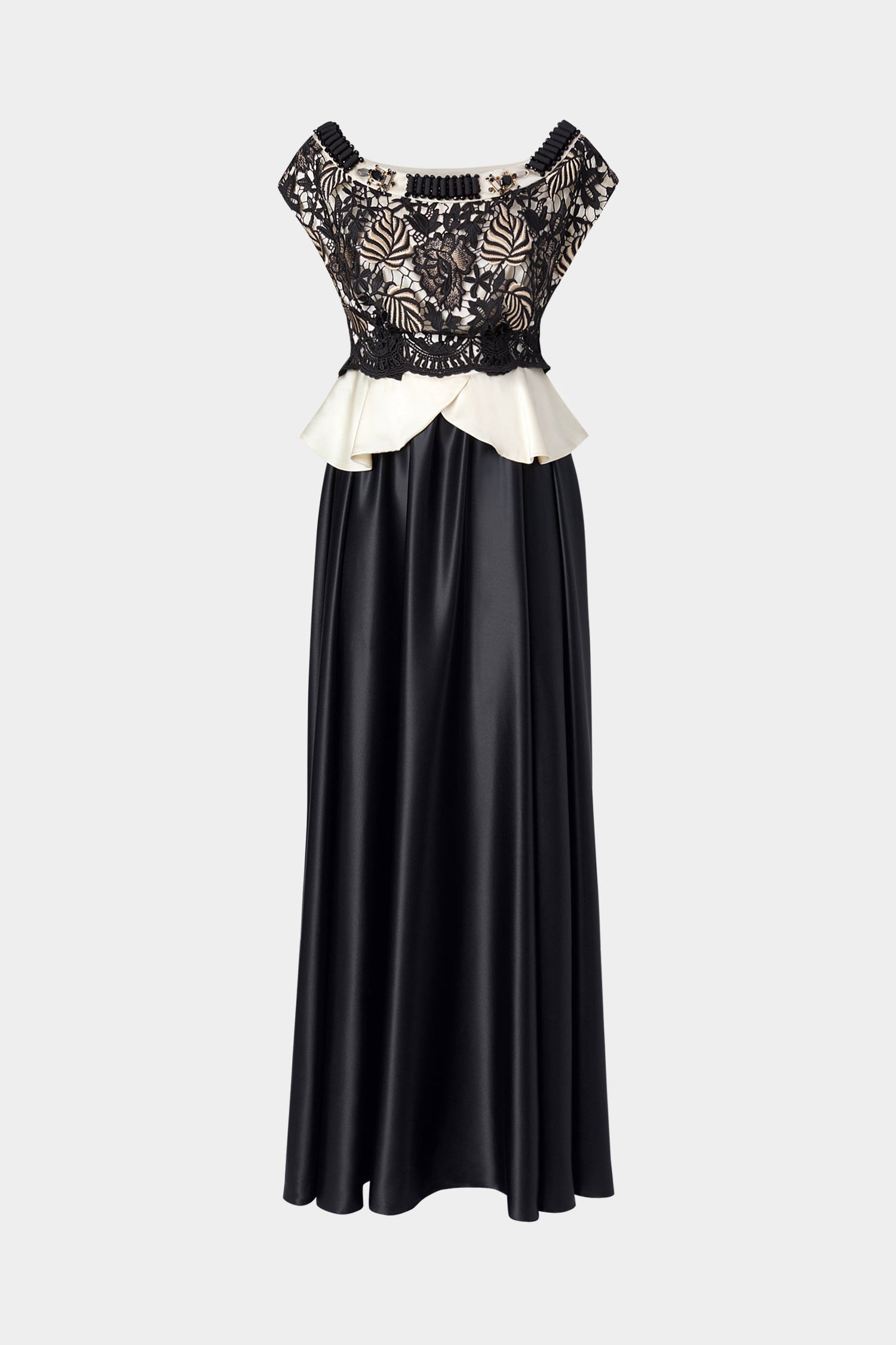 Lace Bodice Silk Dress