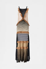 Patchwork Knit Slip Dress
