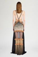 Patchwork Knit Slip Dress