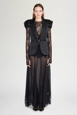 Long Sleeve Lace Sheer Dress