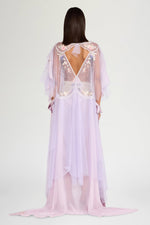 Lilac Floral Embroidered Dress