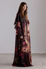 Painterly Rose Silk Chemisier Dress
