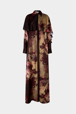 Painterly Rose Silk Chemisier Dress