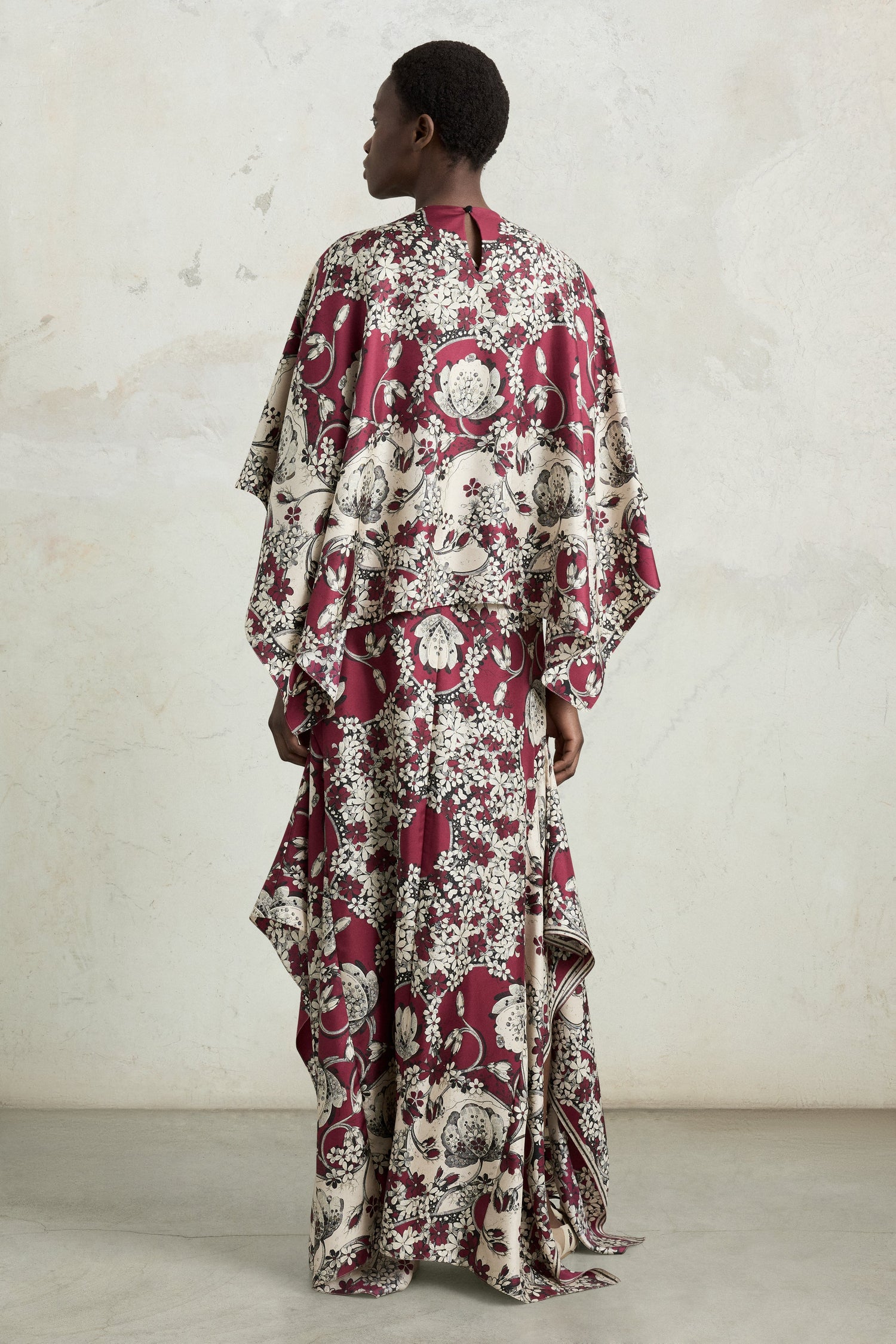 Silk Dress with Foulard Print