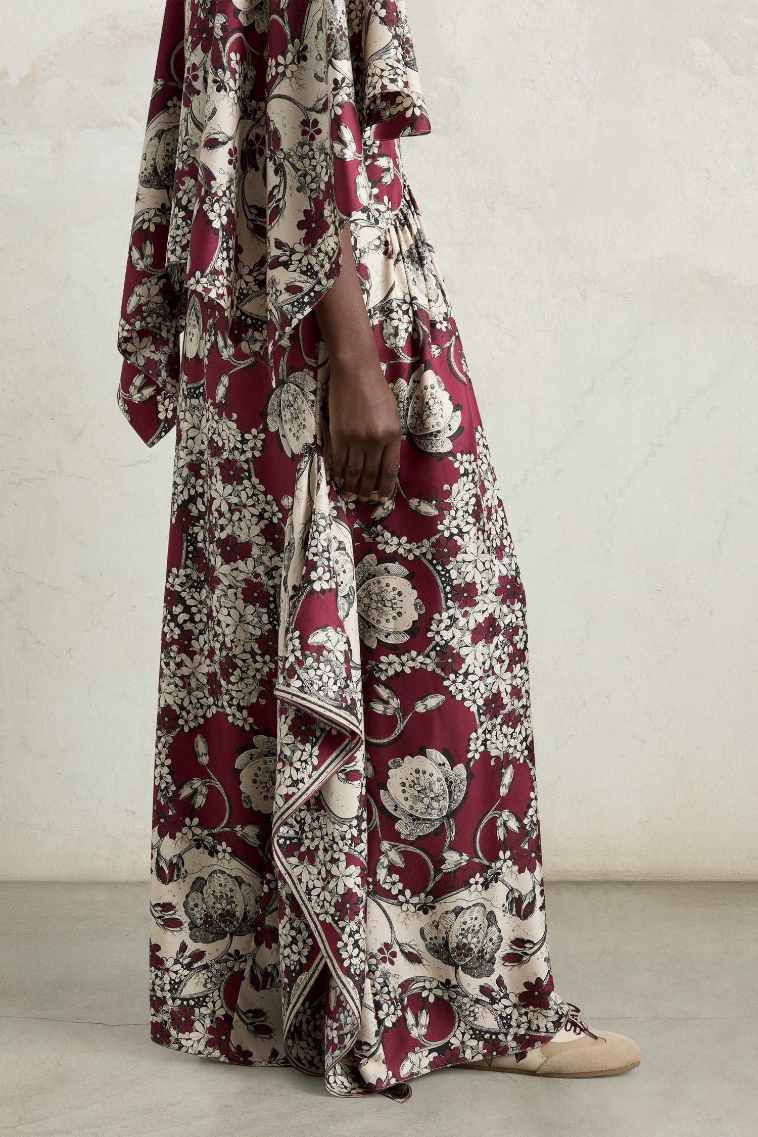 Silk Dress with Foulard Print