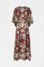 Silk Dress with Foulard Print