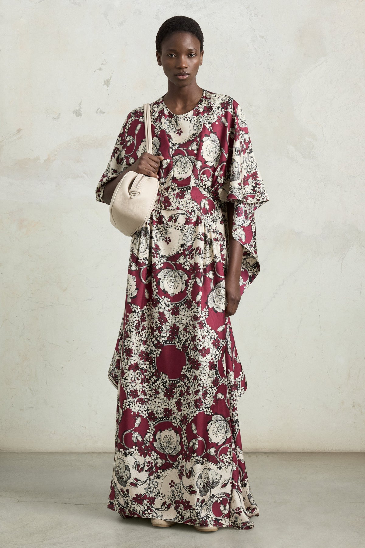 Silk Dress with Foulard Print