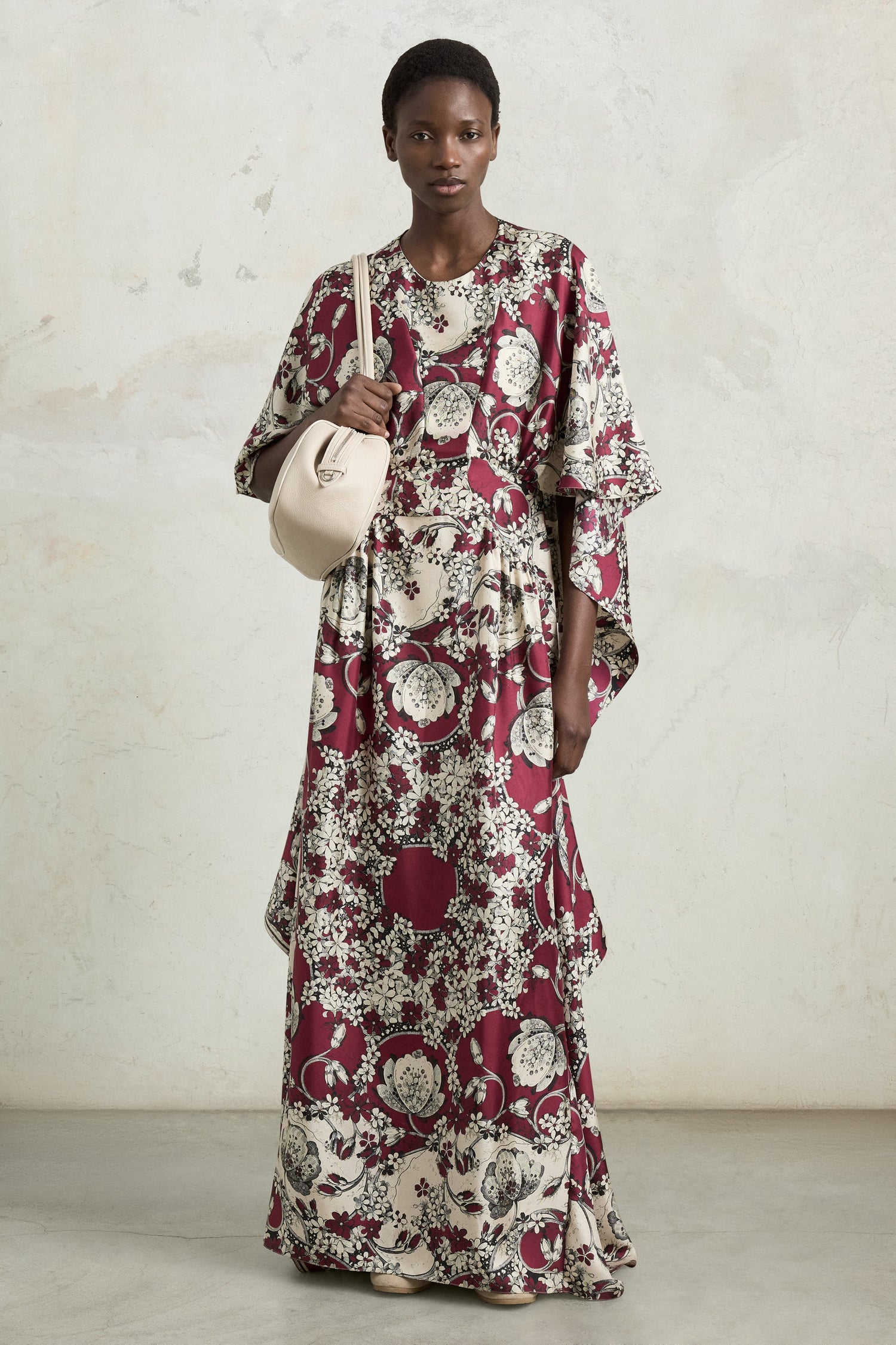 Silk Dress with Foulard Print
