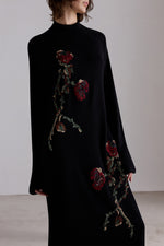 Open-Back Turtleneck Dress