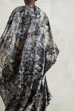 Floral Print Draped Maxi Dress