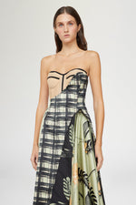 Bustier Dress Ibiscus Print