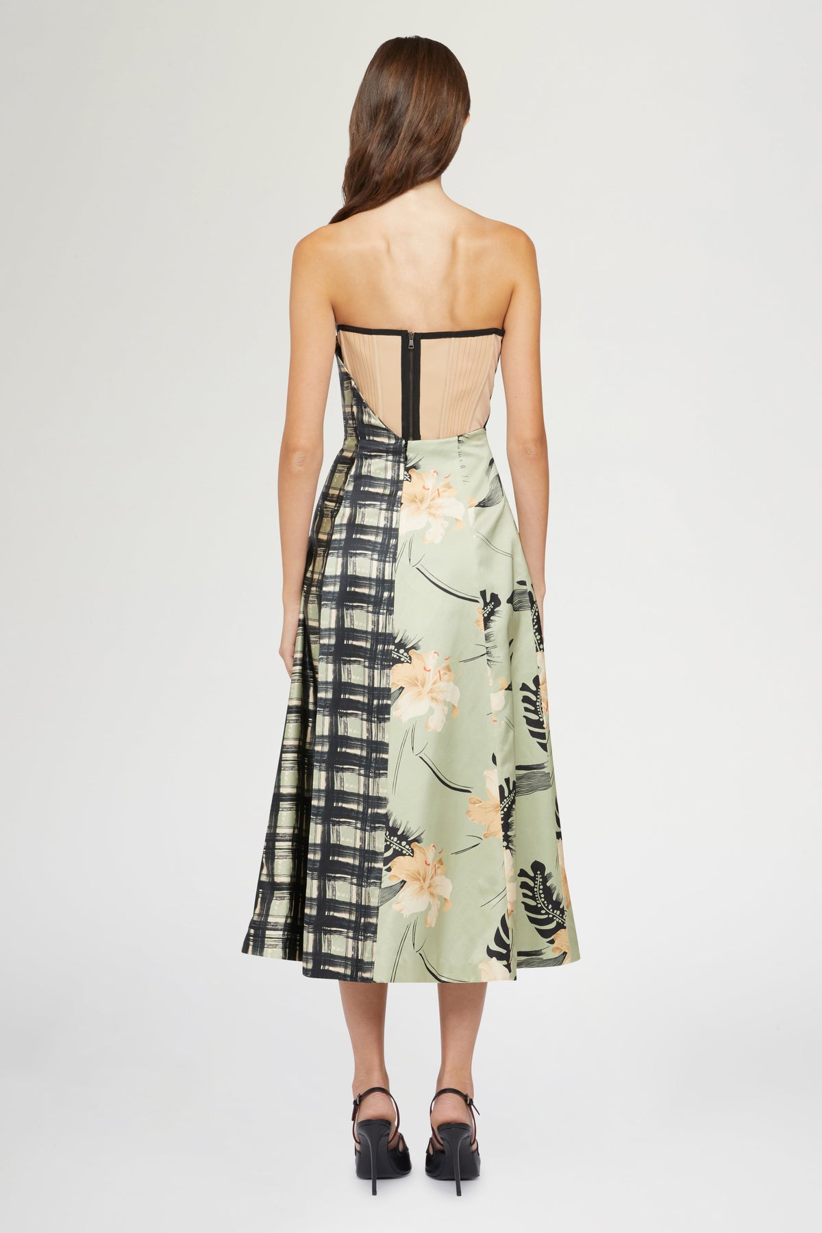 Bustier Dress Ibiscus Print