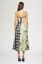 Bustier Dress Ibiscus Print