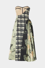 Bustier Dress Ibiscus Print