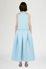 Flared Dress with Side Ruffles