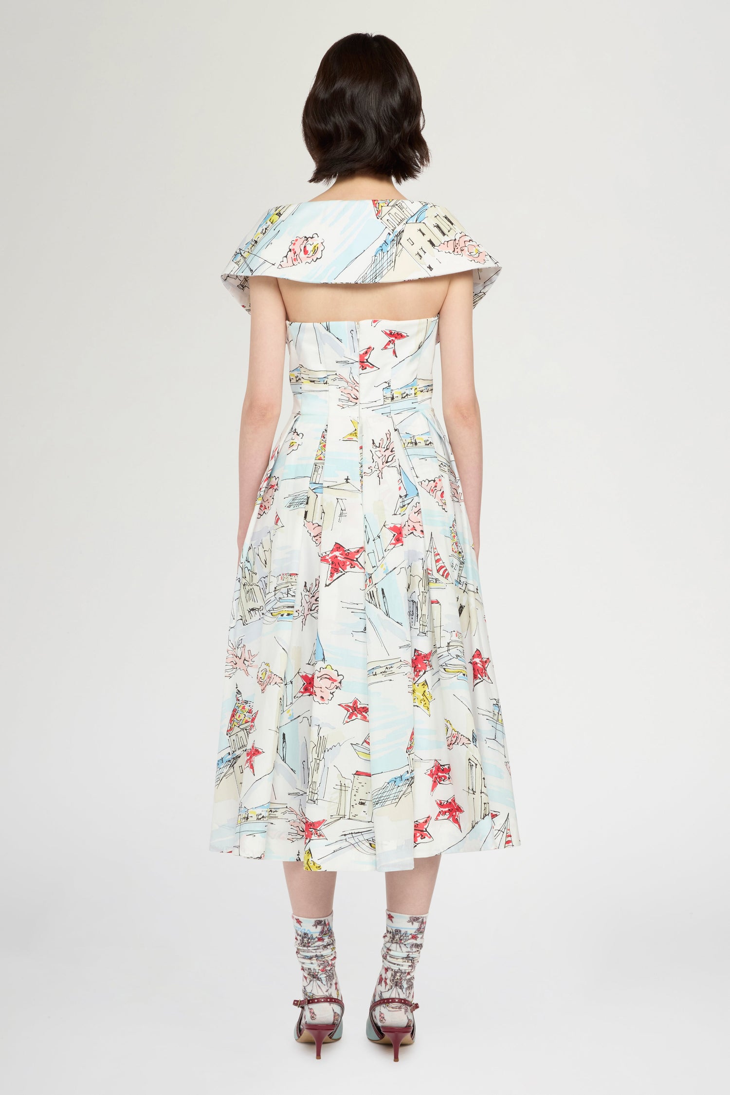 Alghero Print Bustier Dress