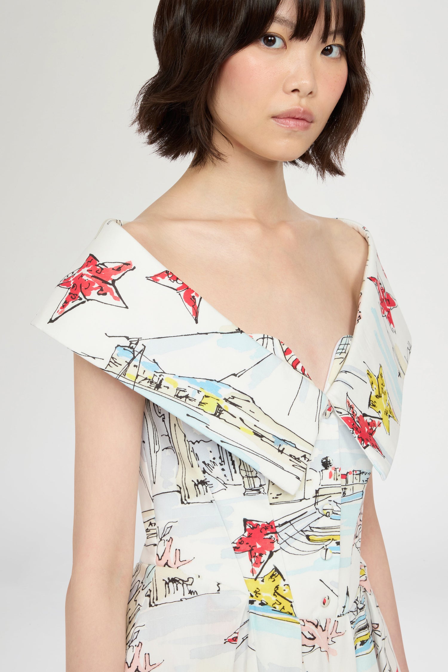 Alghero Print Bustier Dress