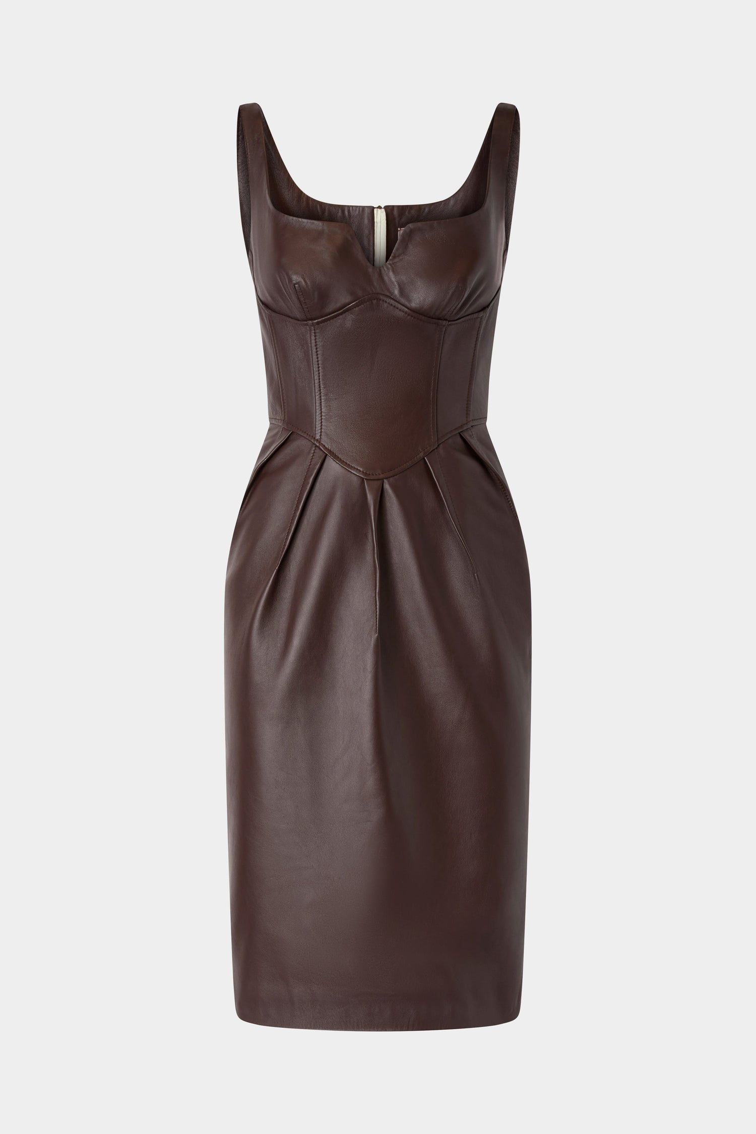 Midi Leather Sheath Dress