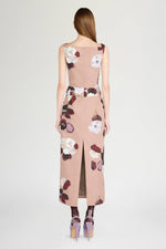 Blush Painted Floral Midi Dress