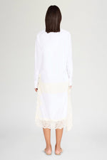 Ecru Lace Shirt Dress