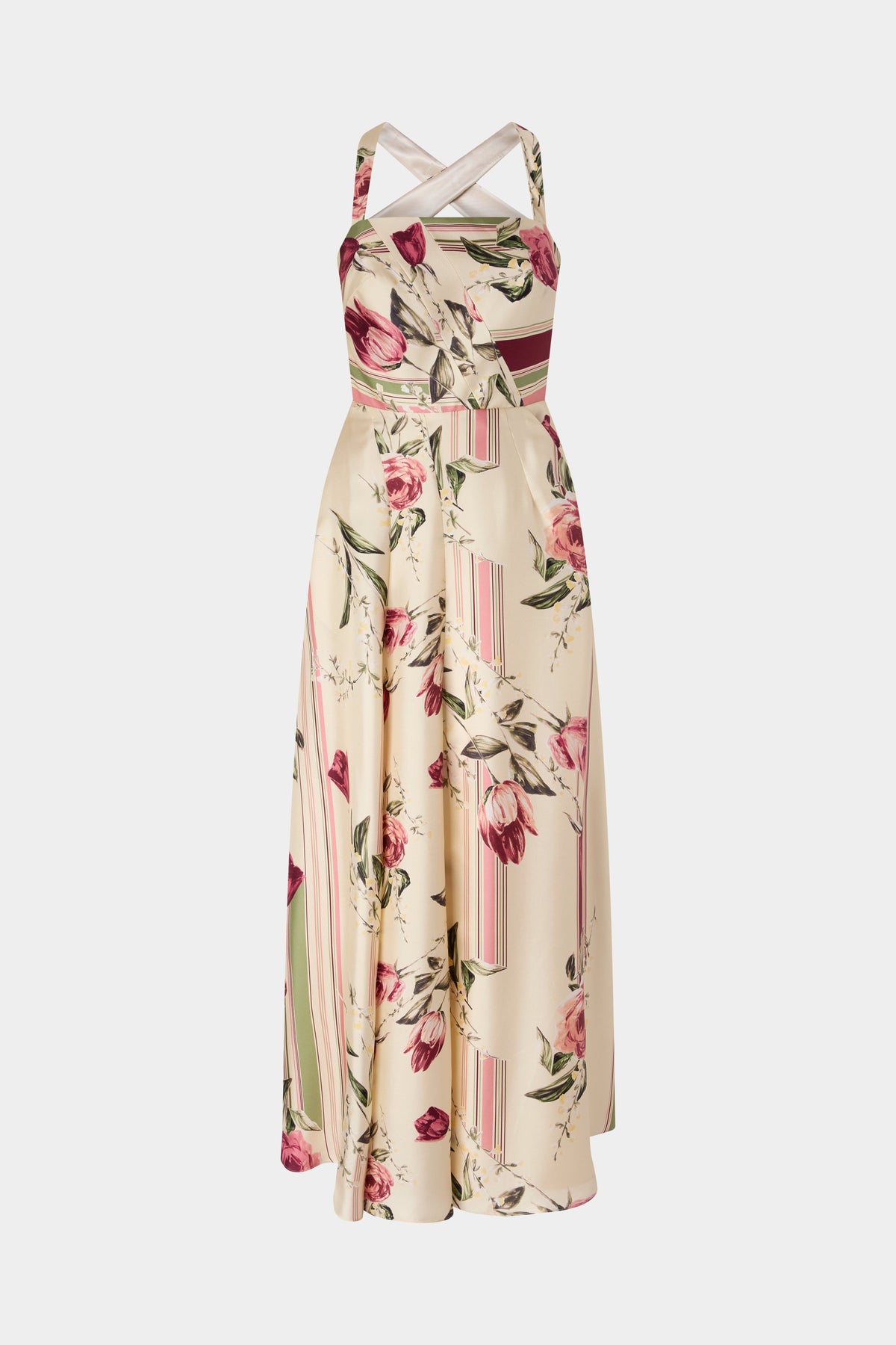 Rose and Tulip Silk Dress