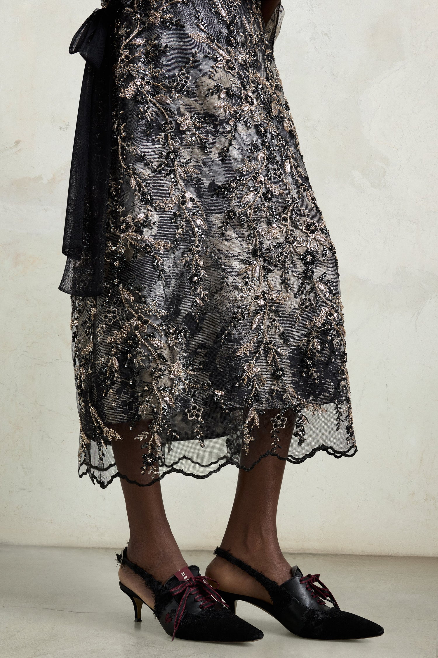 Black Embellished Tunic Dress