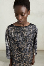 Black Embellished Tunic Dress