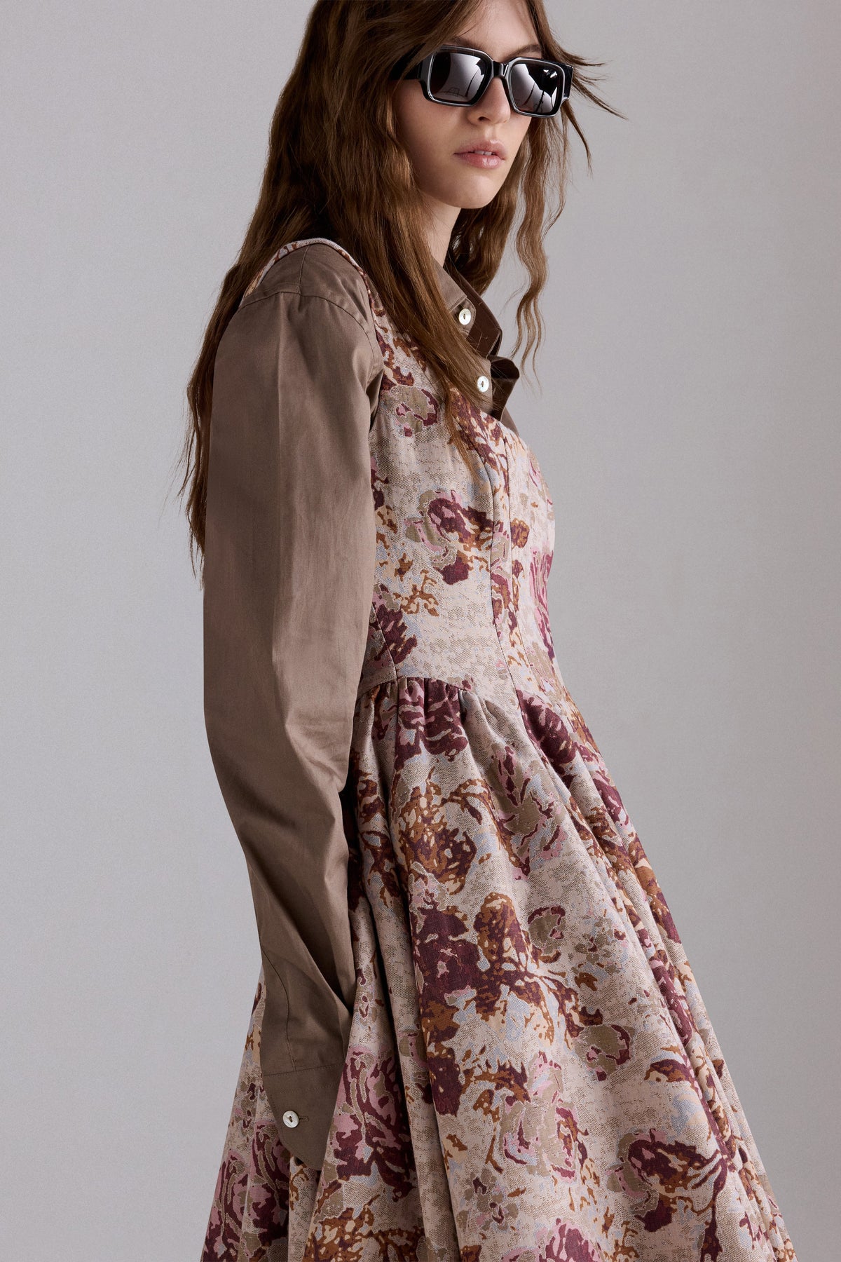 Rose Jacquard Midi Dress