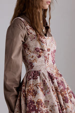 Rose Jacquard Midi Dress
