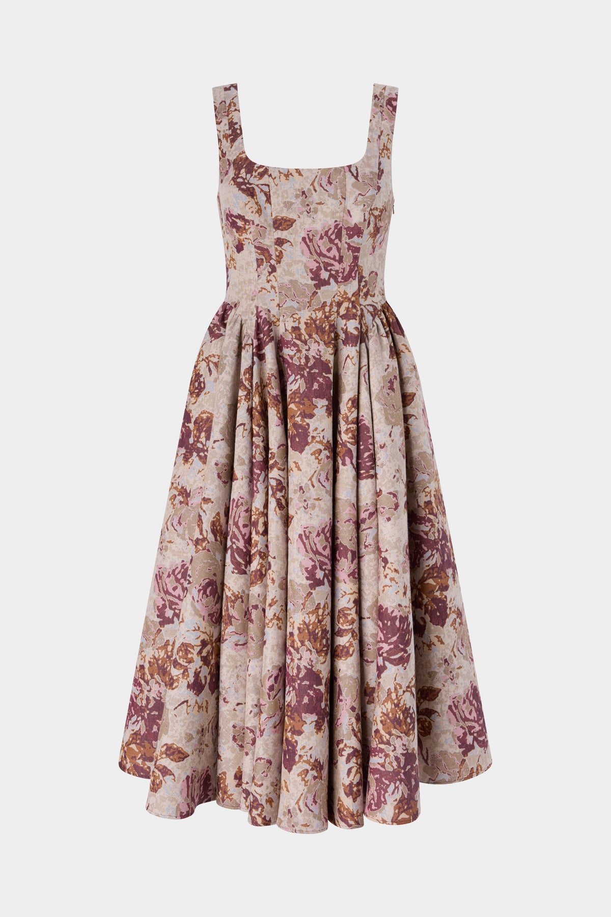 Rose Jacquard Midi Dress