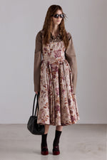 Rose Jacquard Midi Dress