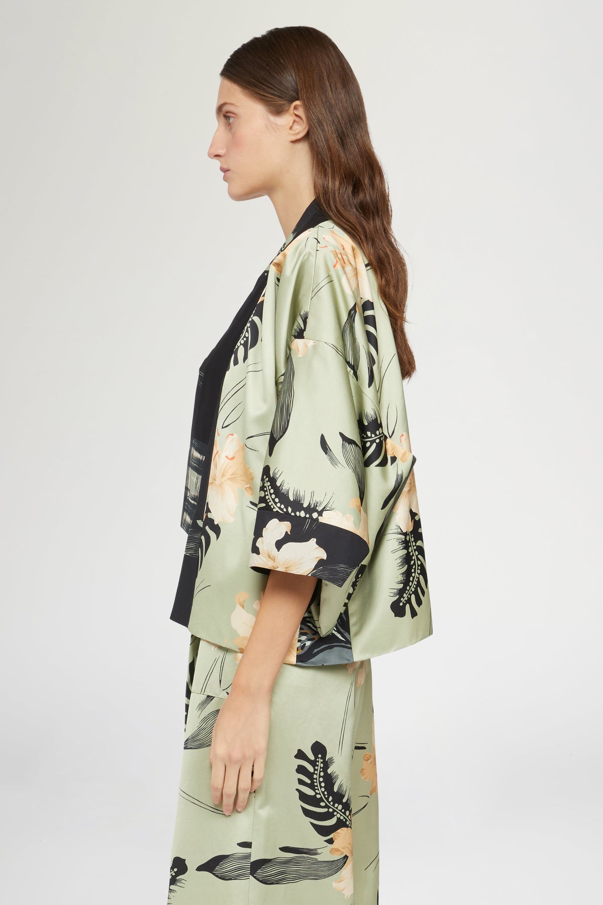 Kimono Ibiscus Print