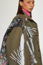 Parka with Painted Roses & Hands