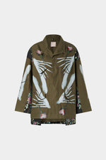 Parka with Painted Roses & Hands