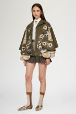 Pansy Patchwork Flared Parka