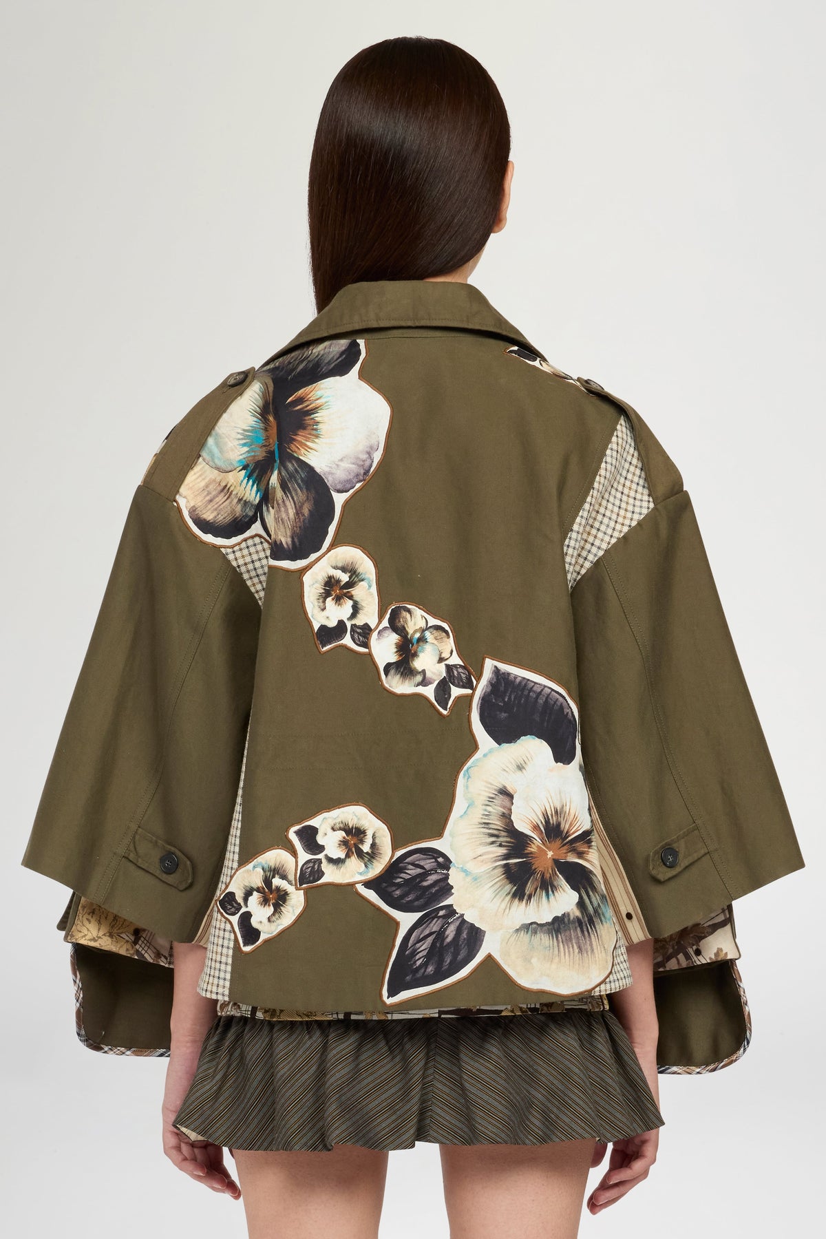 Pansy Patchwork Flared Parka