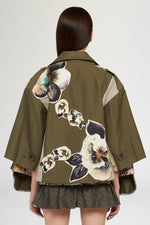 Pansy Patchwork Flared Parka