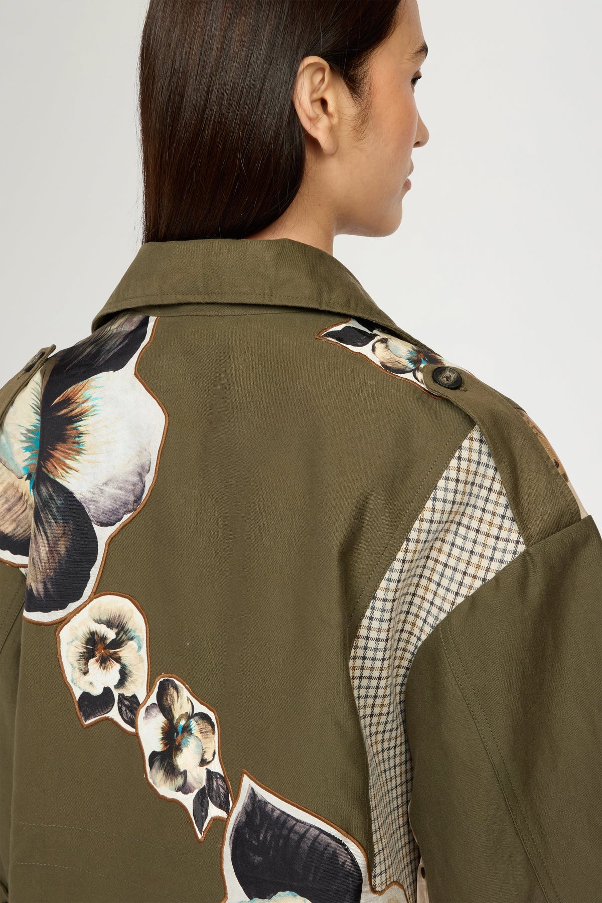 Pansy Patchwork Flared Parka