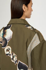 Pansy Patchwork Flared Parka