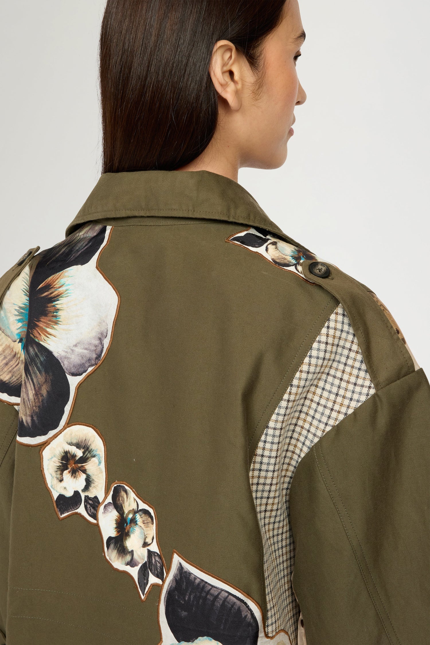 Pansy Patchwork Flared Parka