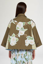 Bronze Bloom Patchwork Flared Parka