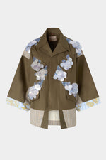Floral Sequin Kimono Parka