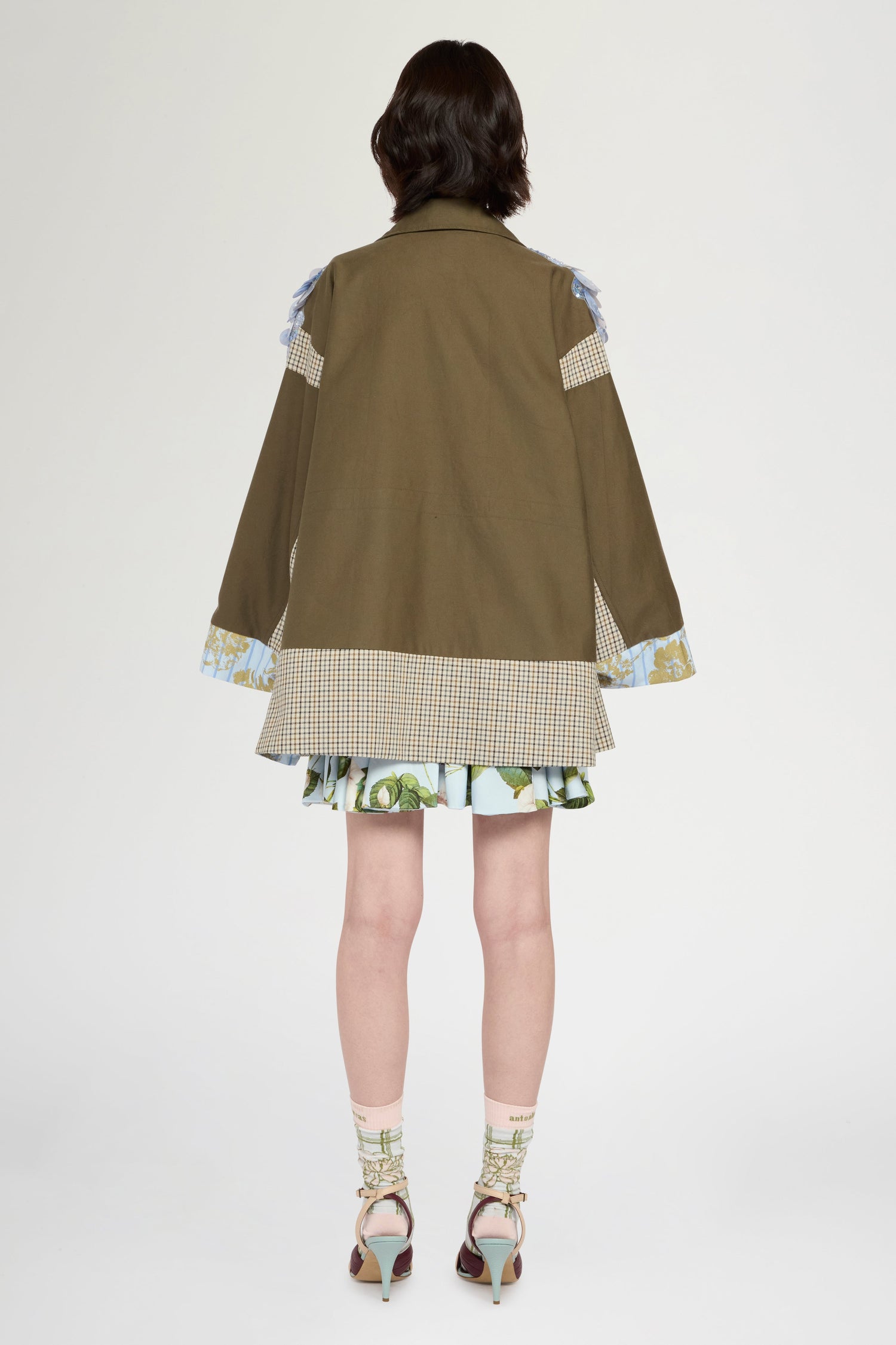 Floral Sequin Kimono Parka