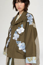 Floral Sequin Kimono Parka