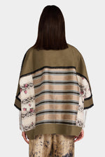 Patchwork Parka with Decorative Trim