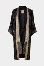 Black and Gold Devoré Kimono