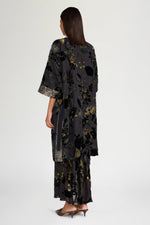 Black and Gold Devoré Kimono